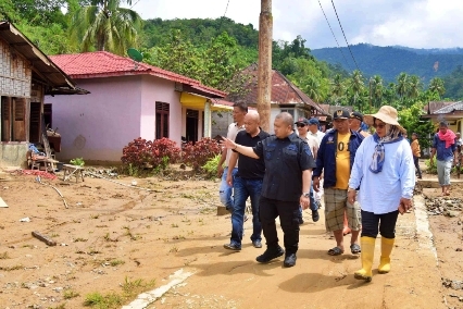 Dolly Tinjau Wilayah Yang Terdampak Banjir Bandang di Tapsel