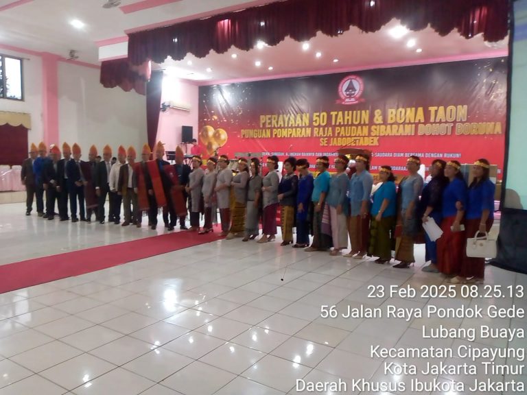 Acara Syukuran Ke 50 Tahun Adat Keluarga Besar Sibarani Paudan Sejabodetabek